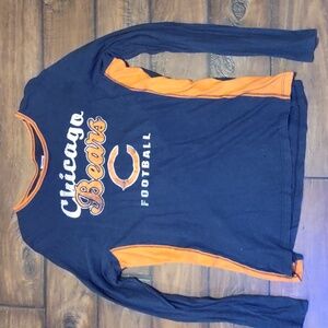 "Team Apparel" Women's Cut Chicago Bears Football Long Sleeve T Shirt. Size L.